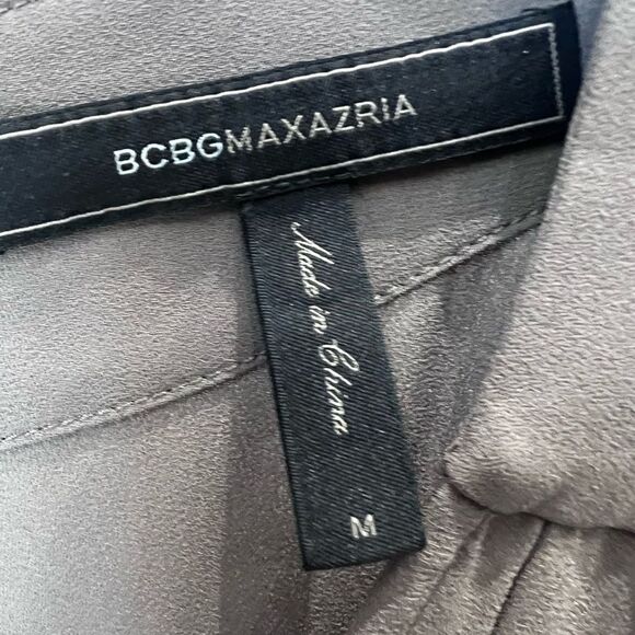 BCBGMAXAZRIA Thalia Romper Spanish Moss (Green) Size Medium - Picture 4 of 16